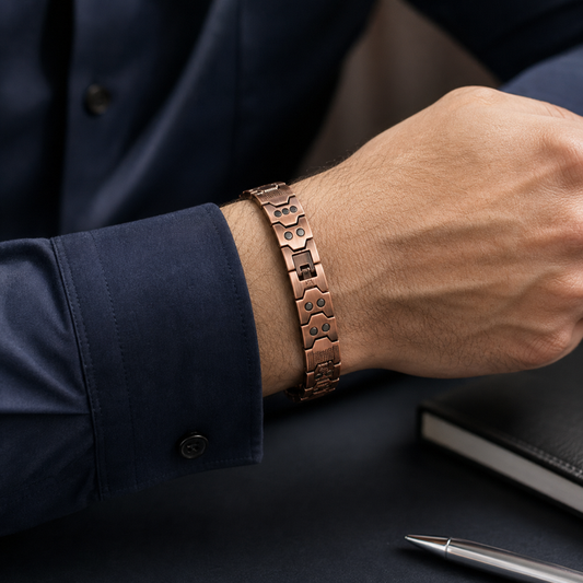 Men's copper magnetic bracelet product image for Sukiki