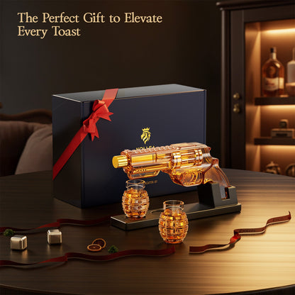 Sukiki Whiskey Decanter Set with Grenade Shot Glasses
