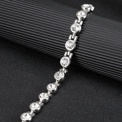 Ladies Laguna White Crystal Magnetic Bracelet