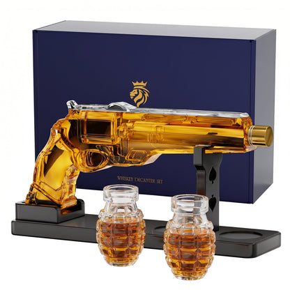 Sukiki  Ace Whiskey Decanter Sets for Men, Whiskey Decanter Gift Set