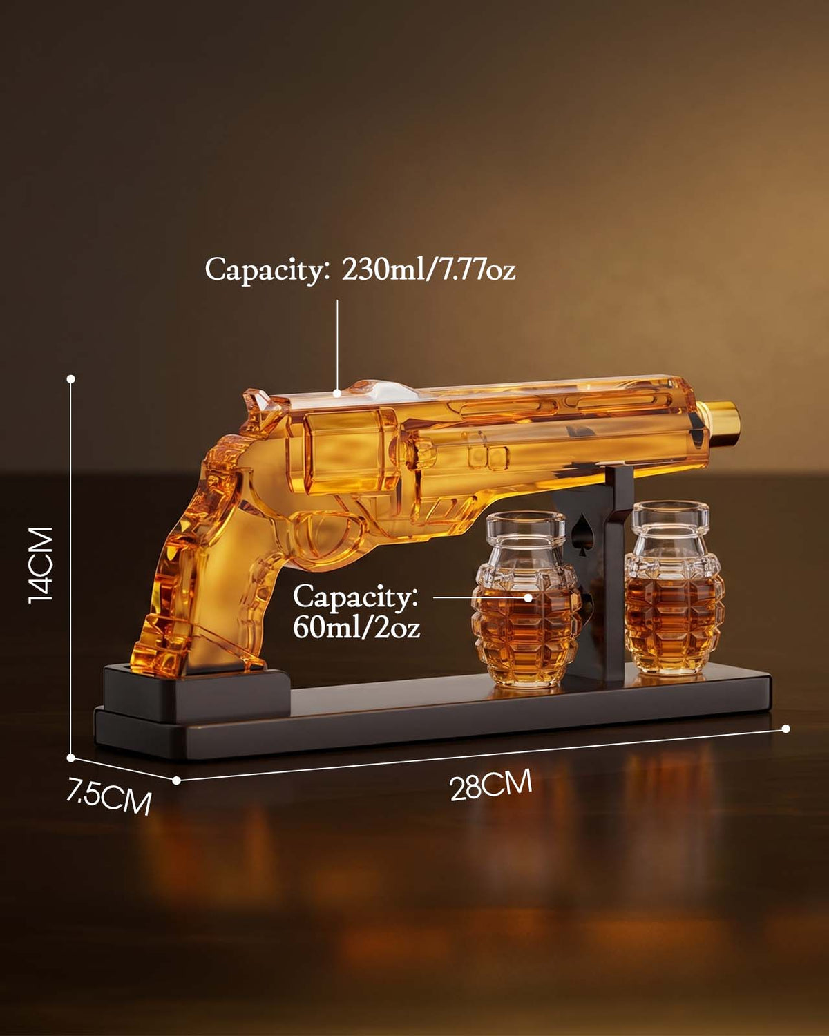 Sukiki  Ace Whiskey Decanter Sets for Men, Whiskey Decanter Gift Set
