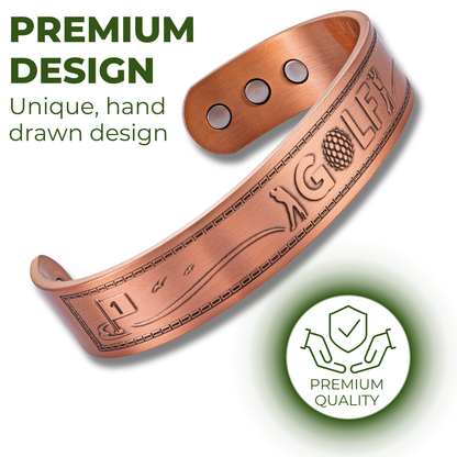 Willis Judd Mens Copper Bangle Golf Bracelet