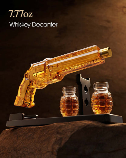 Sukiki  Ace Whiskey Decanter Sets for Men, Whiskey Decanter Gift Set