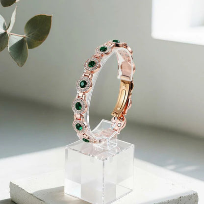 Ladies Double Row Titanium Magnetic Bracelet