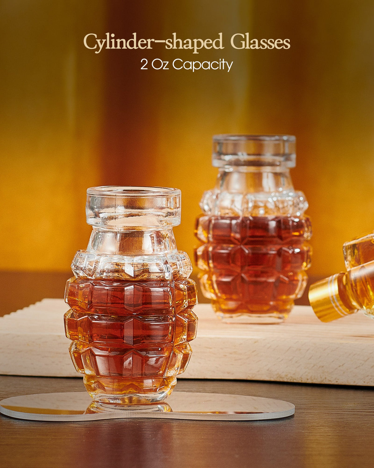Sukiki Novelty Whiskey Decanter Gift Set with 2 Grenade Glasses for Men