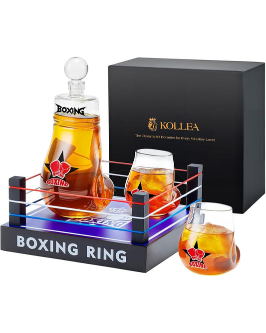 Sukiki  Boxing Whiskey Decanter Set - Black Letter