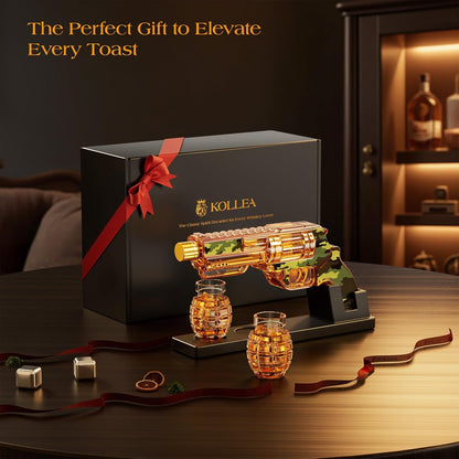 Sukiki Camouflage Whiskey Decanter Sets with Grenade Shot Glasses