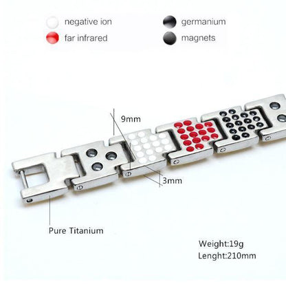 Ladies Rose Gold Titanium Magnetic Bracelet
