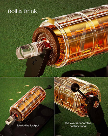 Sukiki Slot Whiskey Decanter Set for Men, 50.7 Oz Whiskey Decanter Set with 4 Glasses