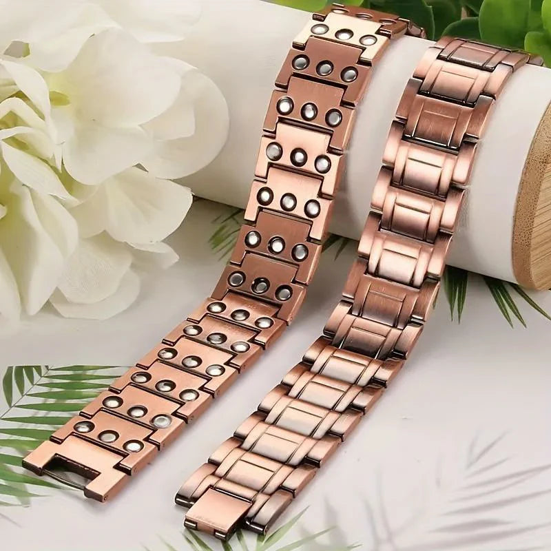 Mens Copper Magnetic Bracelet TRIPLE Power