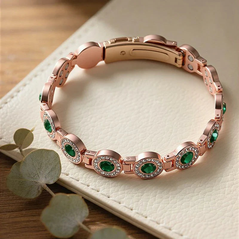 Ladies Double Row Titanium Magnetic Bracelet