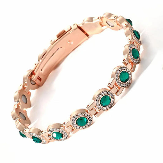 Ladies Double Row Titanium Magnetic Bracelet