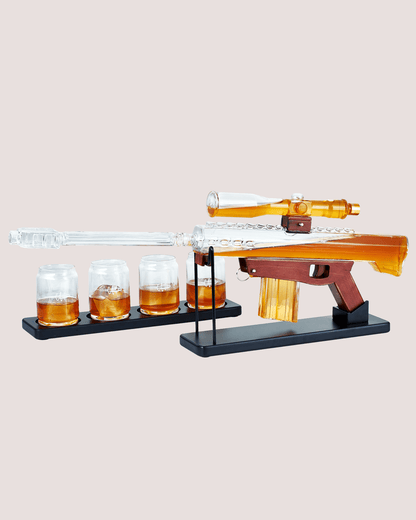 Sukiki  22 Oz Barrett Gun Whiskey Decanter, Best Gift for Army Man