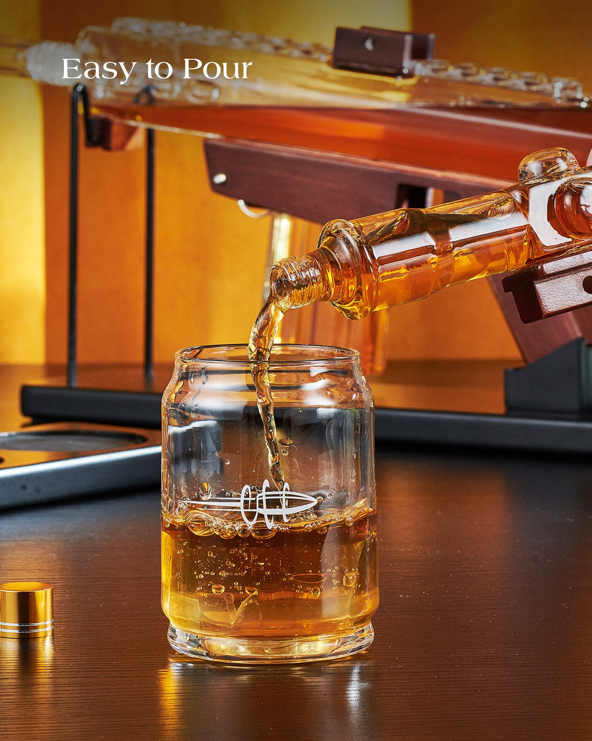 Sukiki  22 Oz Barrett Gun Whiskey Decanter, Best Gift for Army Man